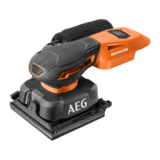 AEG 18V Sub Compact Sheet Sander Skin Only - 160mm x 109mm x 234mm - Precision Sanding Tool
