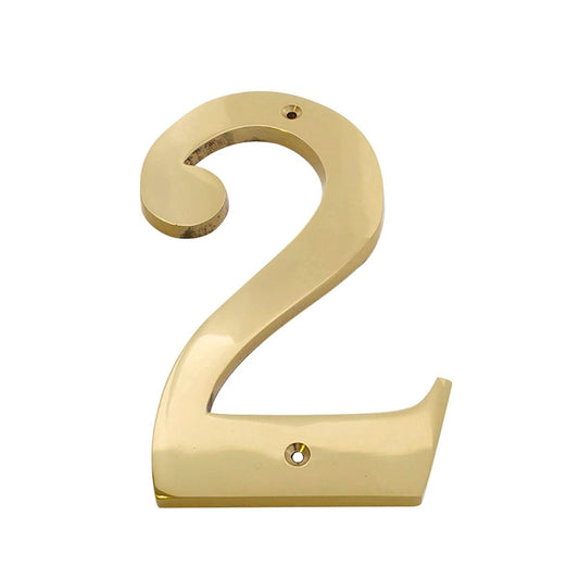 Sandleford Brass House Number 2 - 150mm - Weather Resistant