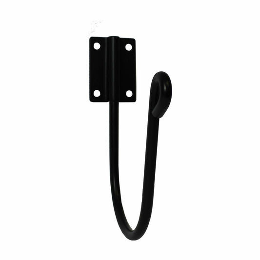 Haxbury Black Hose Hook - 30m Powder Coated Steel - Garden Storage - Auzzistore