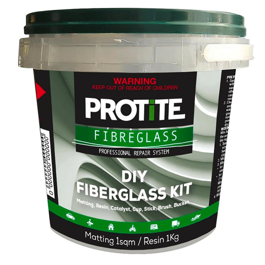 Protite Fibreglass Repair Kit 1kg Large Low Styrene Emission - Auzzistore