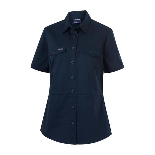 Citeco Size 8 Womens Short Sleeve Shirt - Navy - Lightweight Cotton - UPF 50+ – view 2
