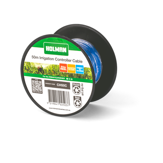 Holman Irrigation Wire Cable - 50m - Assorted Colours - Easy Identification - Auzzistore