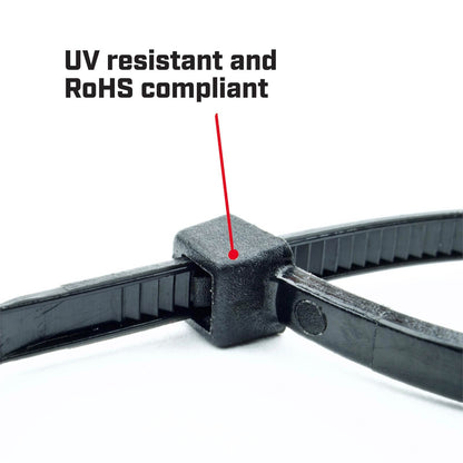 Crescent 150 X 3.6mm Black Cable Ties - 25 Pack