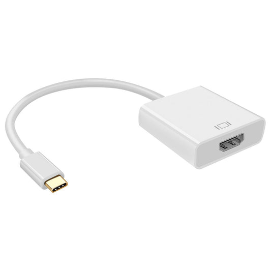 Antsig 15cm USB-C to HDMI Adapter - 4K Video - White - Plug and Play