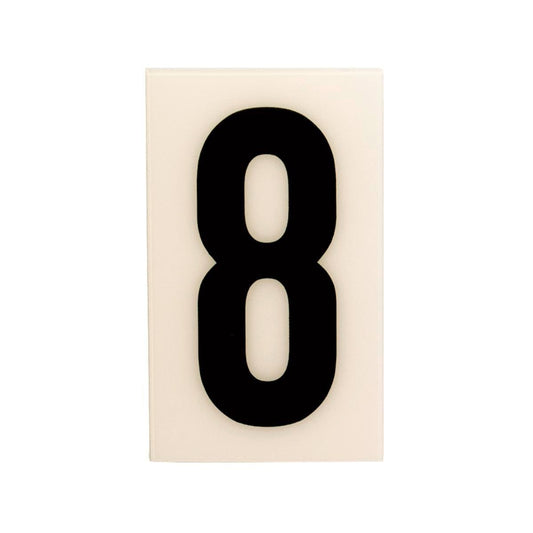 Sandleford 60mm White Self Adhesive House Number 8 - Durable Polycarbonate - Auzzistore