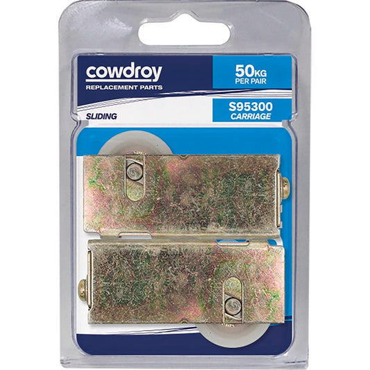 Cowdroy Sliding Door Track - 32mm - Nylon - Concave Wheel Assembly - 2 Pack - Auzzistore