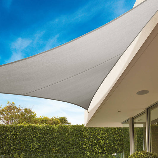 Coolaroo Triangle Shade Sail 5 x 5m HDPE Stone UV Protection – view 2
