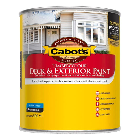 Cabot Timbercolour Deck Paint - 500ml - Mission Brown - Water Based - UV Protection - Auzzistore