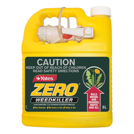 Yates Zero Weed Killer - 3L - Liquid - Non-Selective Weed Control - Auzzistore