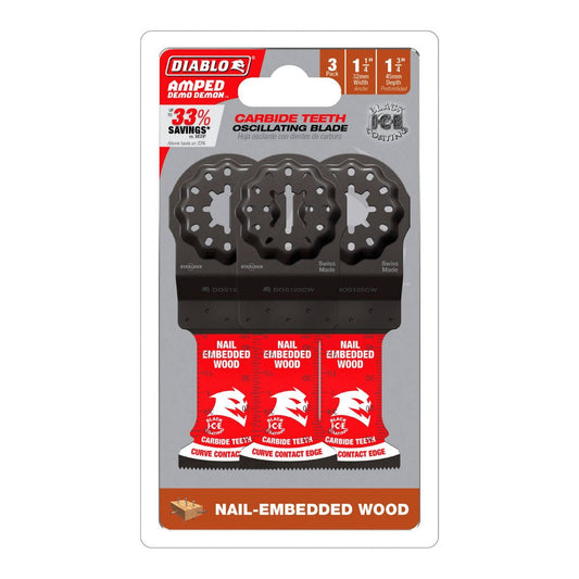Diablo 32mm Starlock Amped Demo Demon Carbide OMT Blades 3 Pack - Durable Cutting - Auzzistore