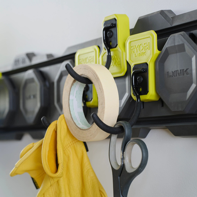 Ryobi Link Reversible J Hook - Steel - 100mm x 145mm - 6.8kg Capacity - Wall Storage Solution