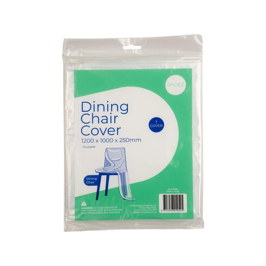 Packz Dining Chair Cover - 1200 x 1000 x 250mm - Clear - Reusable Protection - Auzzistore