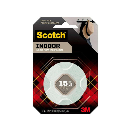 Scotch Indoor Mounting Tape - 2.5cm x 1.3m - Foam - Indoor Use
