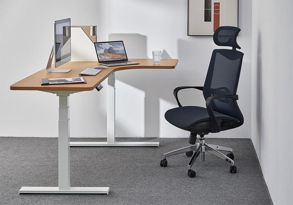 Gorilla Office 1600 x 1100 x 600mm Standing Desk (White/Oak)