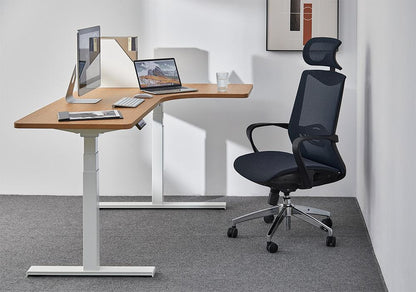 Gorilla Office 1600 x 1100 x 600mm Standing Desk (White/Oak)