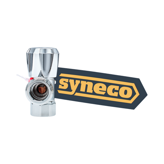 Syneco 20mm Chrome 1/2 Turn Washing Machine Cock - Lead-Free Brass - WaterMark Certified