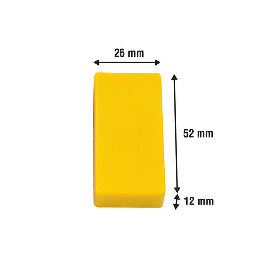 Everhang Yellow Red Block Magnet 52 x 12mm PVC Coated 2 Pack – view 2 - Auzzistore