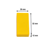 Everhang Yellow Red Block Magnet 52 x 12mm PVC Coated 2 Pack
