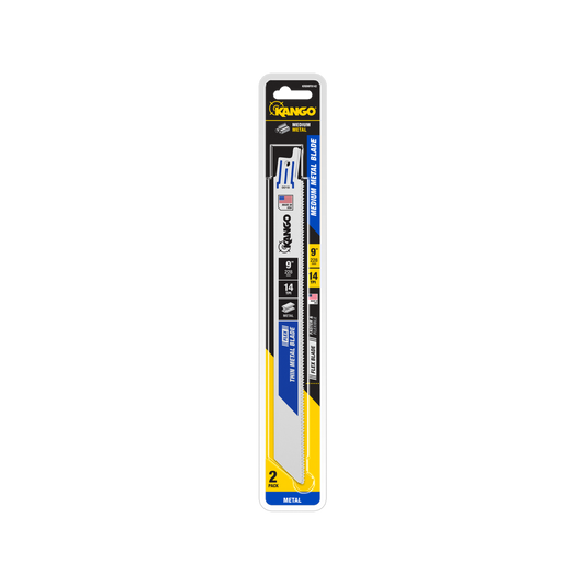Kango 9" 14 TPI Metal Flex Reciprocating Saw Blades 2 Pack - Durable Cutting