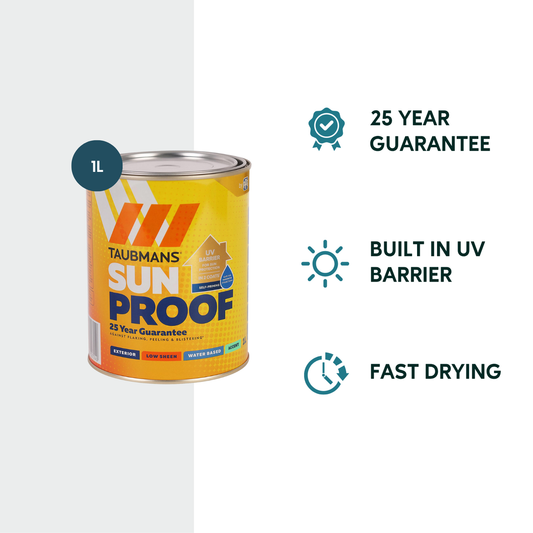 Taubmans 1L Accent Low Sheen Sunproof Exterior Paint - UV Protection - Self-Priming – view 2 - Auzzistore