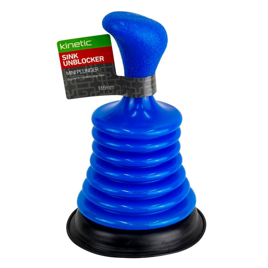 Kinetic Mini Plunger - Compact Drain Cleaning Tool - 108mm x 175mm