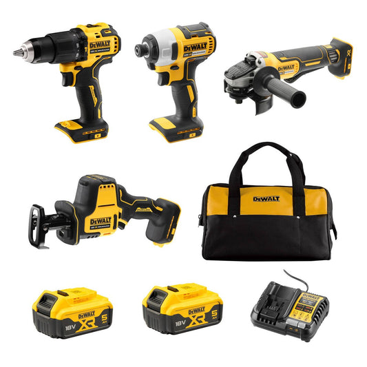 Dewalt 18V XR Hammer Drill Driver Combo Kit - 4 Piece - 5.0Ah Batteries – view 2