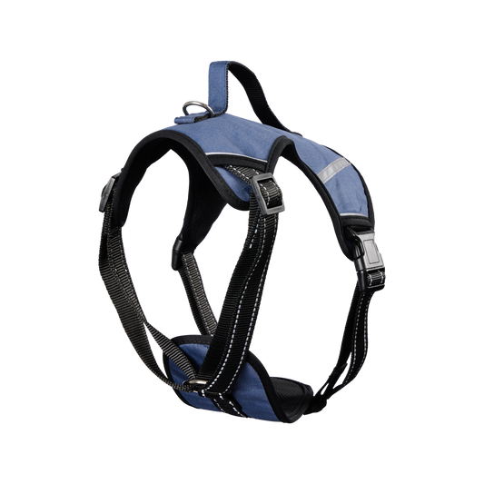 Happy Tails Extra Large Explorer Dog Harness - Adjustable 81-107cm - Reflective Stripes