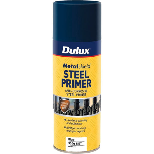 Dulux Metalshield Steel Primer Spray 300g Blue Anti-Corrosive - Auzzistore