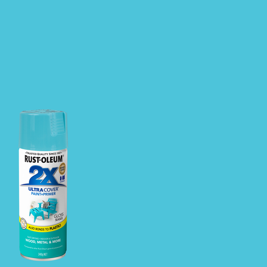 Rust-Oleum Ultra Cover Spray Paint - 340g - Gloss - Seaside Finish – view 2 - Auzzistore