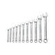 Stanley 11 Piece Metric Spanner Set - Chrome - 6mm to 19mm - Torque Boost