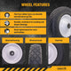 Easyroll Wheelbarrow Wheel - 400x8 - PU Foam/Steel - Puncture Proof