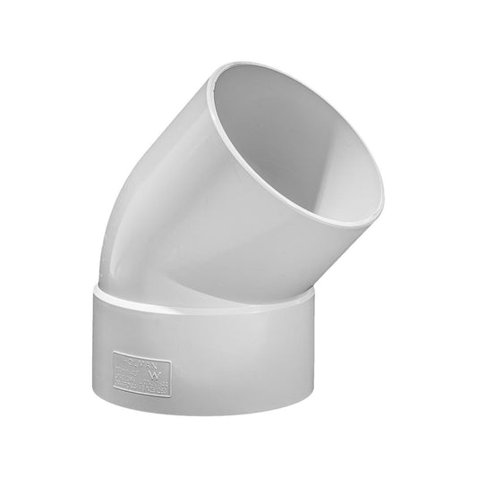 Holman 100mm PVC DWV Plain Bend 43º Male Female Connection - Auzzistore