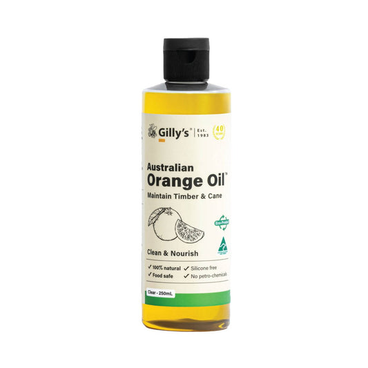 Gilly Stephenson Orange Oil 250ml Wood Cleaner Satin Finish