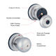 Orion Grid Connect Smart Door Knob Lock - Keyless Entry - 54mm - Bluetooth