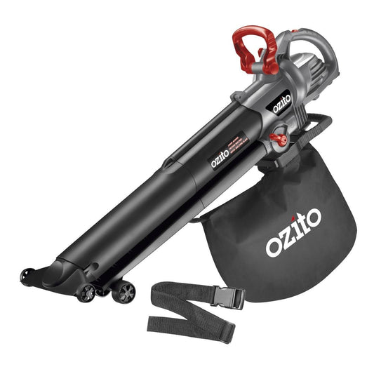 Ozito 2400W Corded Blower Vacuum Mulcher 40L Plastic Metal Durable - Auzzistore