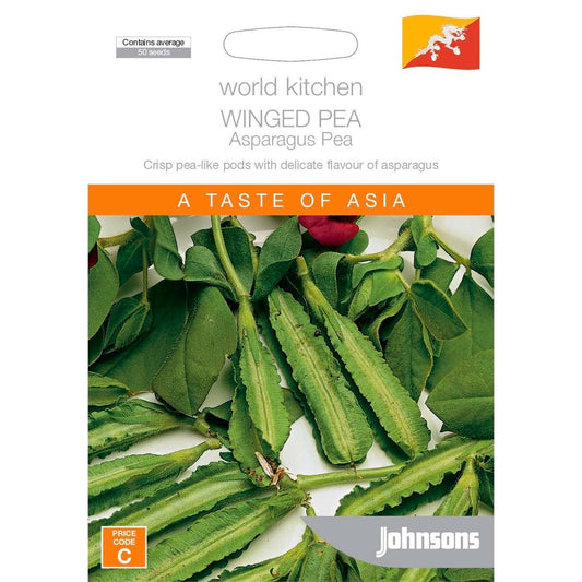 Johnsons Winged Pea Seed - Asparagus Flavour - 95mm - Easy To Grow - Auzzistore
