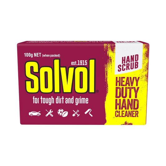 Solvol Heavy Duty Hand Cleaner Bar 100g - 82mm x 49mm x 22mm - Removes Dirt, Grease, Oil – view 2