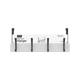 Mode 4 Over Door Hanger - 4 Black Hooks - 450mm x 70mm x 45mm - White