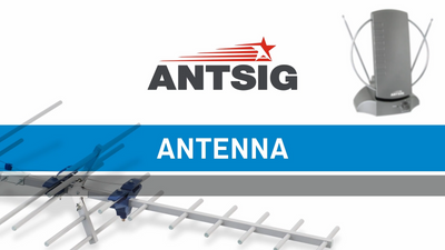 Antsig Indoor Digital Antenna - 14 x 26cm - Black - Non-Tip Design