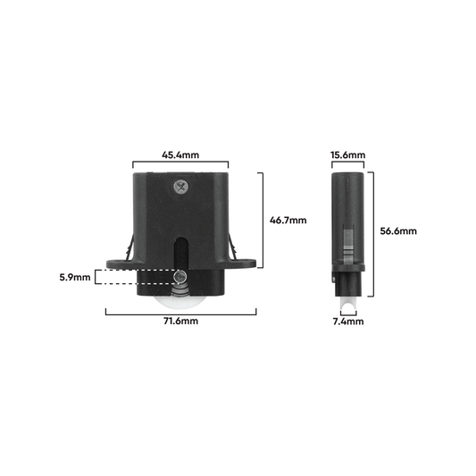 Rolltrak Adjustable Carriage - 72mm x 62mm - Nylon - Heavy Duty – view 2 - Auzzistore