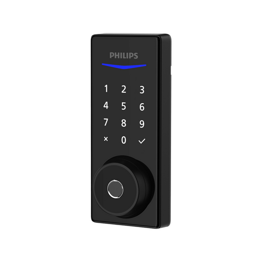 Philips Black Easykey Fingerprint Deadbolt Lock - 3 Access Modes - 700mm x 1650mm - Auzzistore