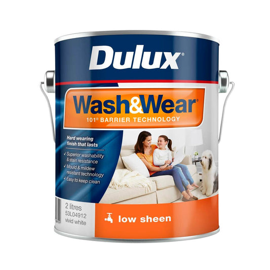 Dulux Vivid White Low Sheen Interior Paint 2L - Washable - 2L - Auzzistore