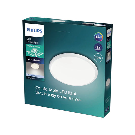 Philips Oyster LED Ceiling Light 12W 1400lm Cool White - Wall/Ceiling Mount