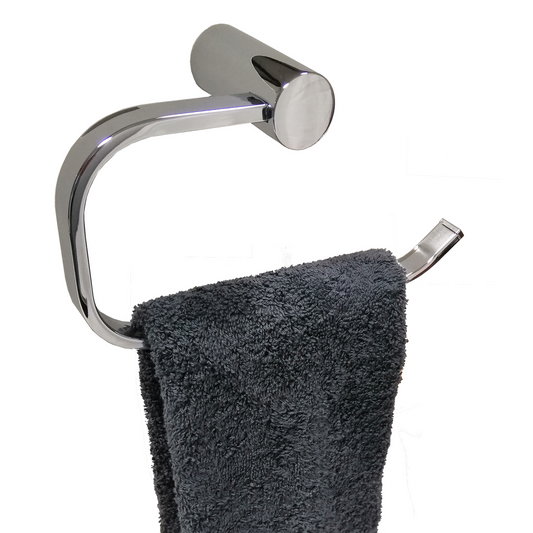 Barelli Ambiente Single Towel Ring Chrome - 165mm x 165mm x 55mm – view 2