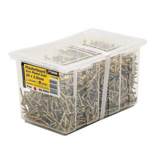 Paslode Plasterboard Nails 30 x 2 8mm Gold Passivated Steel 5kg Pack - Auzzistore