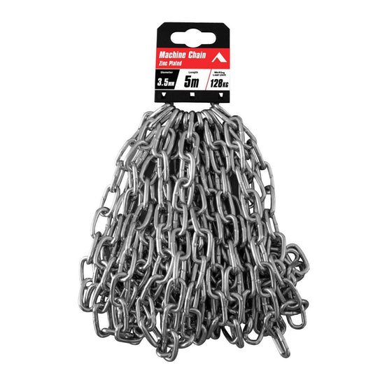 Pinnacle 3 Zinc Plated Machine Chain 5mm x 5m - Heavy-Duty Fencing & Security - Auzzistore