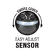 Brilliant Lighting 10W Barnet Slimline Oval Bunker Security Sensor Light - 115mm x 208mm - Black - Motion Detection - Weather Resistant