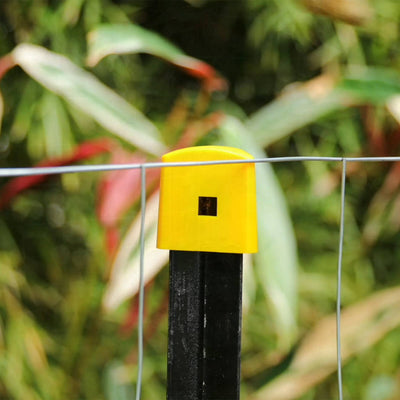 Jack Post Cap Yellow - 60mm Plastic - Snug Fit - High Visibility