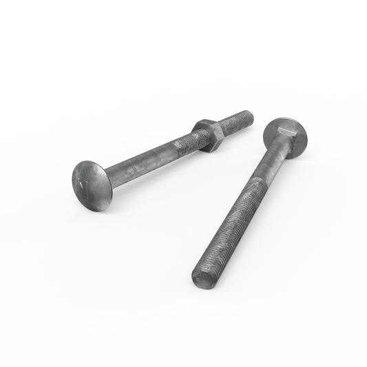 Zenith M10 x 140mm Hot Dip Galvanised Cup Head Bolts And Nuts Each - Auzzistore