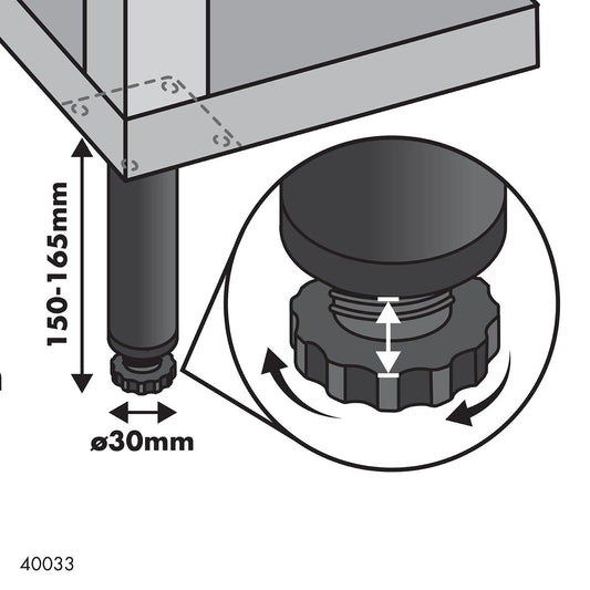 Adoored Table Leg - 30 x 150mm - Steel - Modern Design – view 2 - Auzzistore